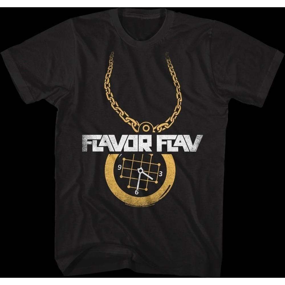 Clock Necklace Flavor Flav Tshirt Gift